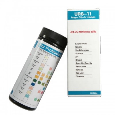 Hot sale 11 in 1 Urine test strips for urine analyzer Best Quality& visual URS-11MA