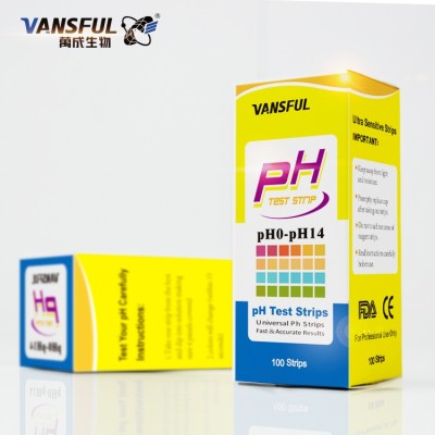 FDA CE ISO approved ph test paper for water , saliva and urine,ph test strip 0-14